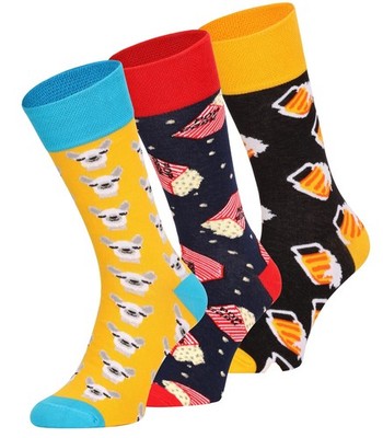 3 Paar Bunte Lustige Socken mit Geschenkbox Damen Herren Motivsocken Bunt Funny