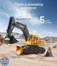 Geyiie Construction Trucks Toys, Kids Construction Vehicles Site, Sandbox Toys Playset for Boys Girls, Pull Back Cars Excavator Tractor Bulldozer Gifts for Party Favor