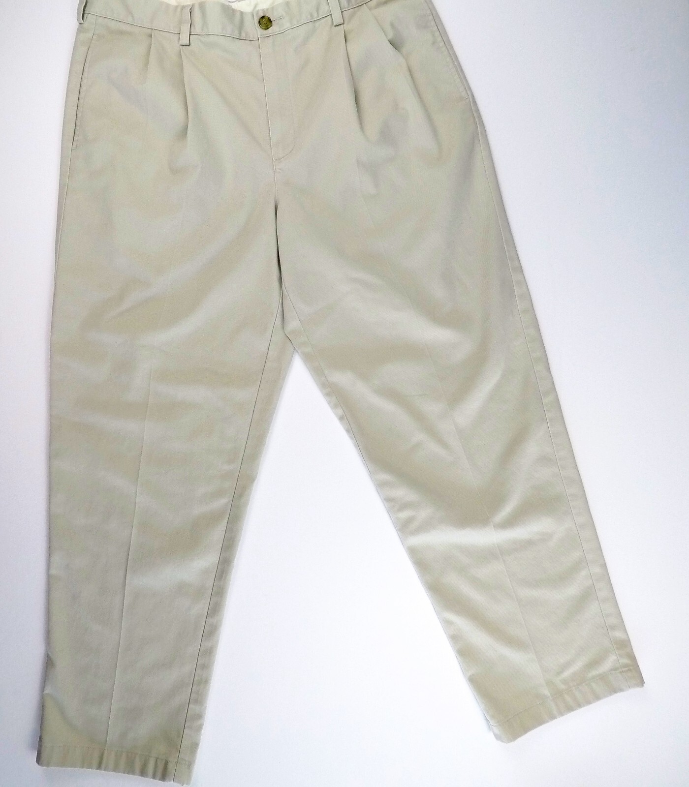 Mens Pants LL BEAN Classic Fit Pleated Khaki Chinos Wrinkle Free Size 36 x  30 | eBay