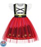 HenzWorld Pirate Costume Kids, Girls Pirate Dress for Halloween Carnival Christmas Cosplay Outfits Little Girl Buccaneer Costumes Tulle Dress Birthday Party Dressing up 3T 4T, Red