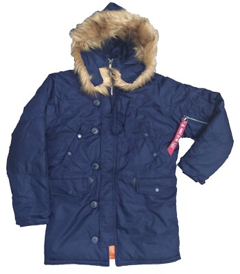 N3B parka for Extreme Cold Weather Fur Hood and Water Resistant Exterior Shell
