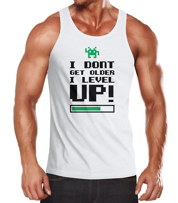 Herren Tanktop I dont get older I level up Muskelshirt Tank Top Muscle Shirt