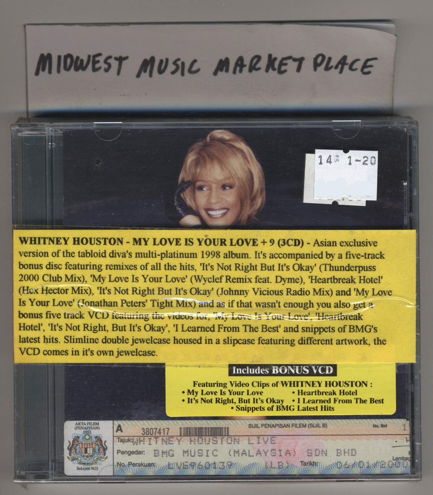 ★中古★Whitney Houston My love is your love s-l400.jpg