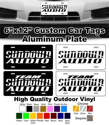 Team Sundown Audio 6'' x 12'' Aluminum Novelty Car Audio License Plate Car Tag