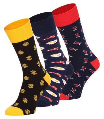 3 Paar Bunte Lustige Socken mit Geschenkbox Damen Herren Motivsocken Bunt Funny