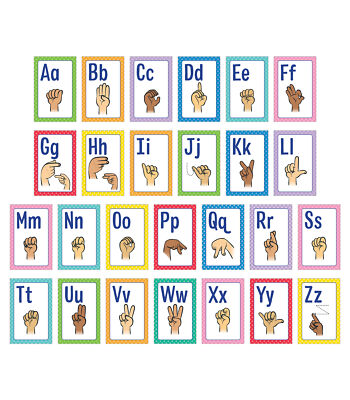 Carson Dellosa Mini Posters: Sign Language Alphabet Poster Set Grade PK-5 (26