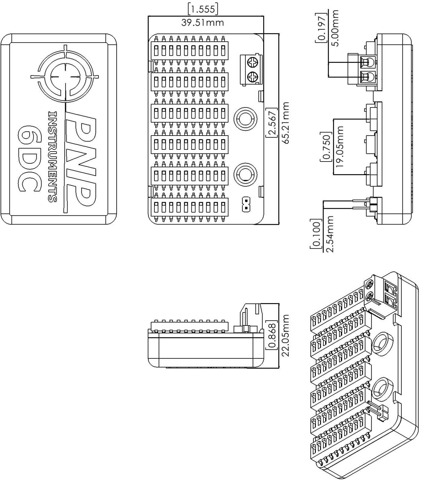 6 Decade Capacitance Substitution Board Box (100pF to 100uF) with Cover