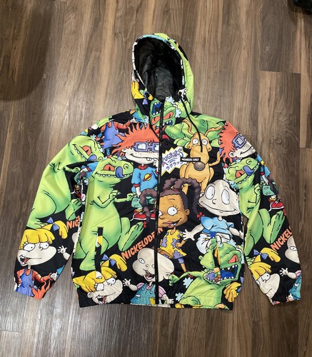 レア！！【MEMBERSONLY×Nickelodeon】ダウンジャケット　総柄 Members Only x Nickelodeon Reptar Purple Puffer Jacket