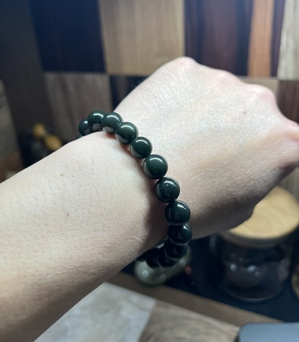 10mm Hetian jade bracelet 新疆和田玉塔青一细～昆仑虚的舍利