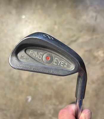 Ping Eye 2 Single 8 Iron Orange Dot 2* Flat Karsten ZZ-Lite Stiff Steel Mens RH