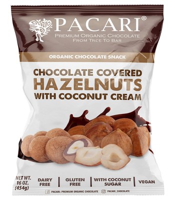 Keto Food Gluten Free Hazelnut Organic Beans Covered in Vegan Milk Chocolate ...