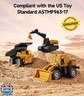Geyiie Alloy Small Construction Cars Vehicles, Die Cast Mini Construction Truck Toys, Heavy Duty Bulldozers Excavator Cement Dump Toys Outdoor Easter Gifts for Kids Toddler
