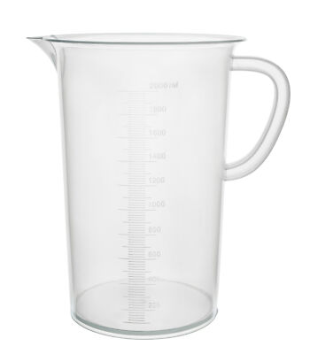 Measuring Jug, 2000mL - Polypropylene Plastic - Raised Graduations - Eisco Labs