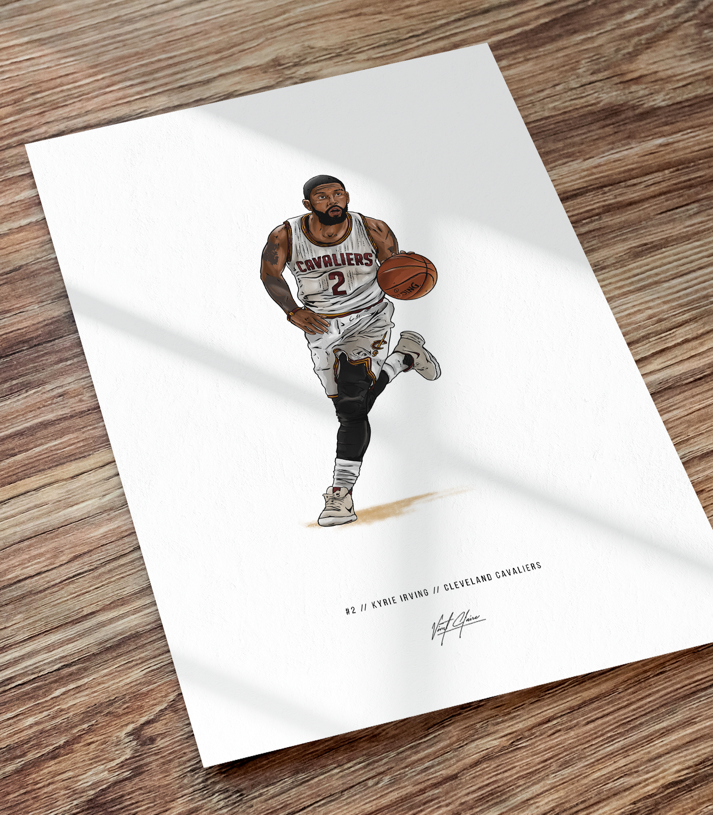 kyrie-irving-poster-cleveland-cavaliers-basketball-illustrated-art-print-ebay
