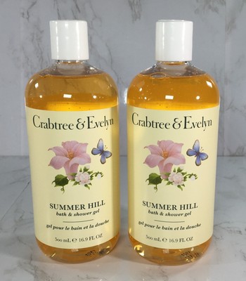 Crabtree & Evelyn Summer Hill Bath & Shower Gel, 2 Pack, 16.9 oz Each