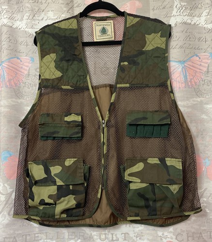 80’s PENDLETON PEN WEST HUNTER CAMO VEST Vintage Portuguese military army lizard camo shooting