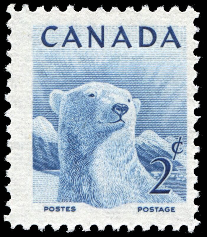 Canada   # 322    WILDLIFE - POLAR BEAR    Brand New 1953  Pristine Original Gum