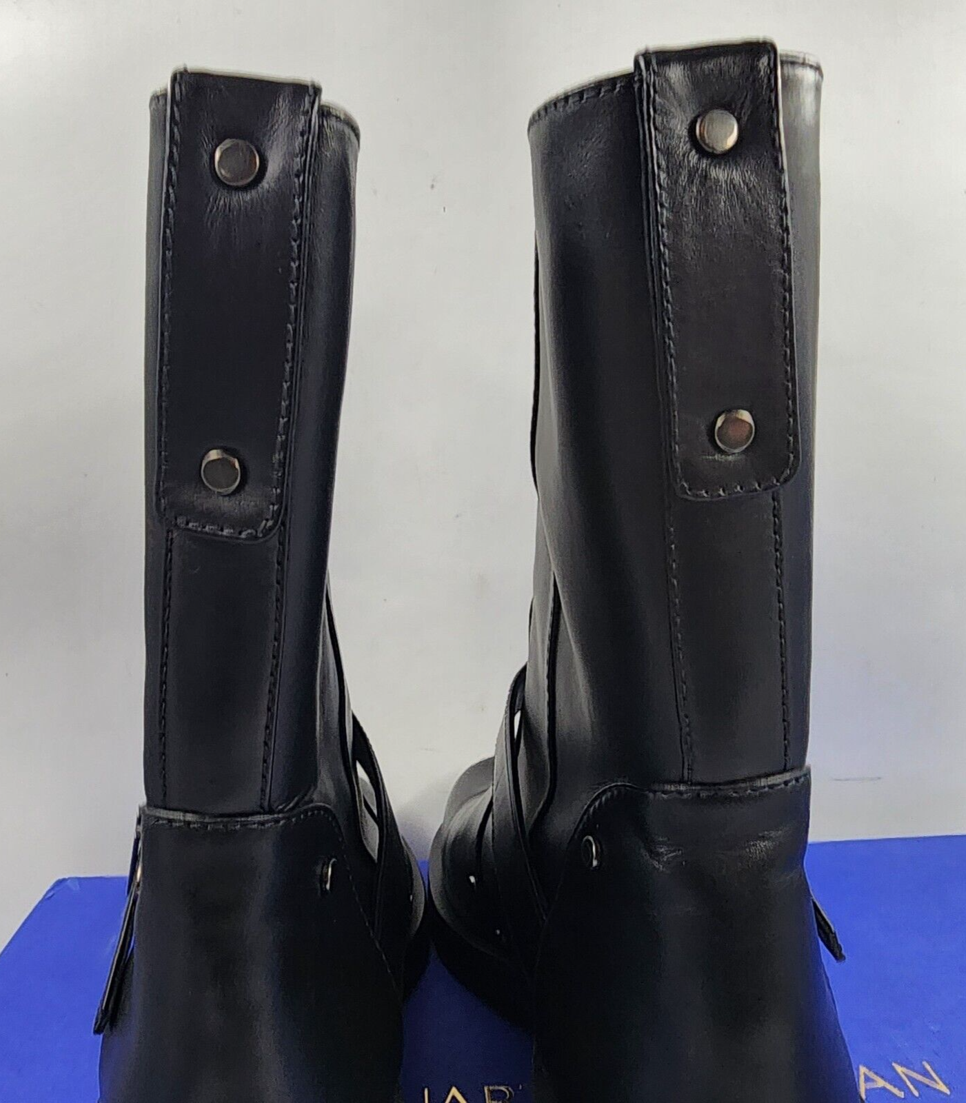Stuart Weitzman Maverick Studded Leather Ankle Boots Women's 8.5B/39 Black - Picture 8 of 21