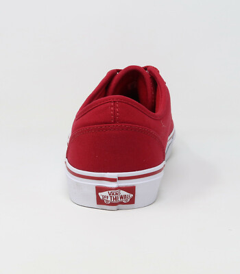 Vans Atwood Youths Big Kids Girls Boys Red White Canvas Shoes Sneakers