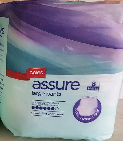 Coles Assure Large Unisex Pants For Moderate To Heavy Bladder Weakness Accessories Gumtree Australia Kingborough Area Taroona 1254087135