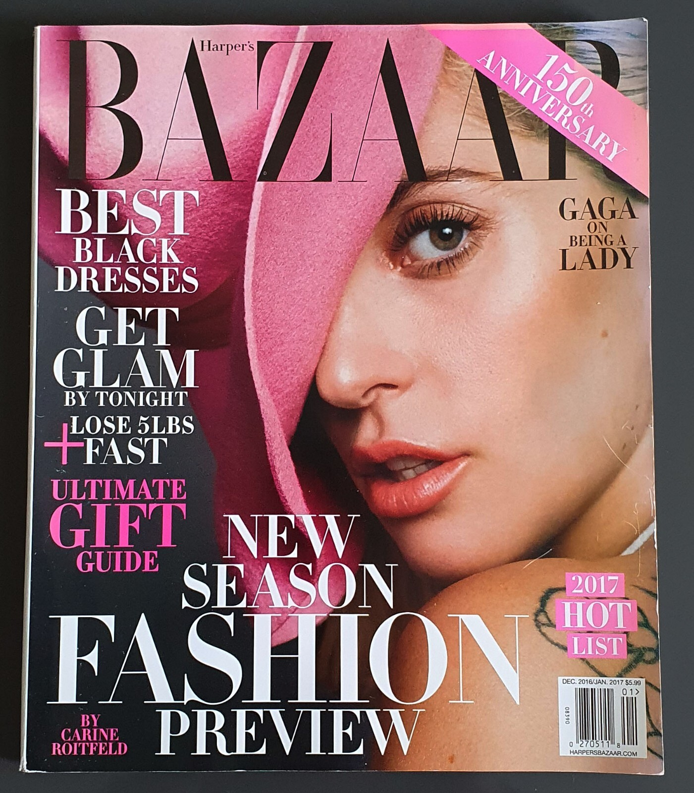 HARPER'S BAZAAR MAGAZINE DECEMBER 2016 / JANUARY 2017 - LADY