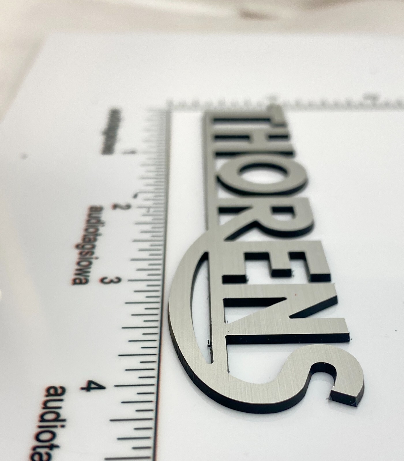 Thorens Turntable  Logo  Badge Custom Incised Acrylic  124 125 160