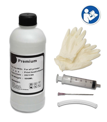 500ml Print Head Cleaner Cleaning Fluid for Epson Canon Inkjet Printer