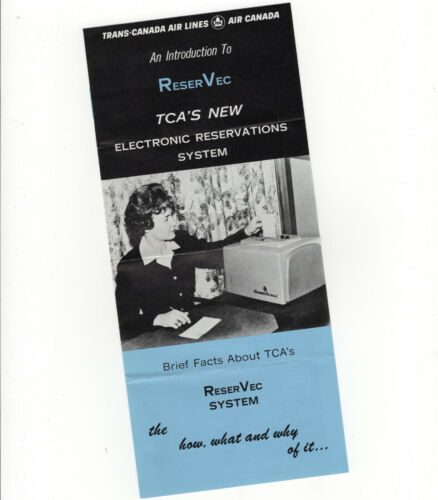 TRANS-CANADA AIR LINES - AIR CANADA - ELECTRONIC RESERVATIONS SYSTEM BROCHURE