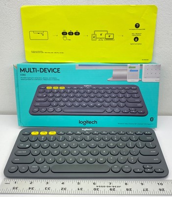 Logitech K380 Multi-Device Bluetooth Keyboard Dark Gray 920-007558 UNTESTED