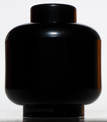Lego 4x Black Minifig Head Stud Plain