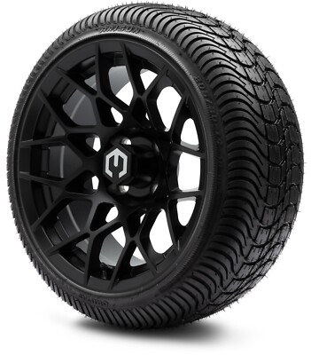 MODZ 14'' Blitz Matte Black Golf Cart Wheels and Tires (205-30-14) Set of 4