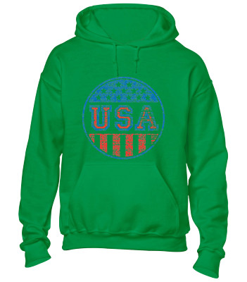 RETRO USA LOGO HOODY HOODIE AMERICAN EAGLE US FLAG BASKETBALL CLASSIC TOP