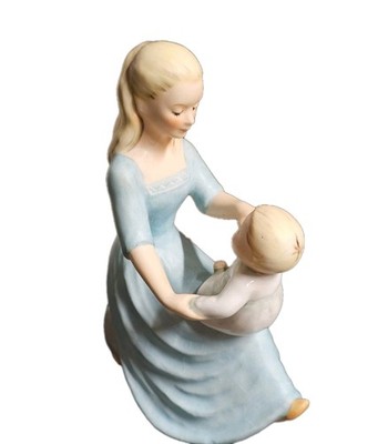 Goebel W Germany Rock-a-Bye Baby Figurine Charlot Byj Mother & Child 1950sMCM