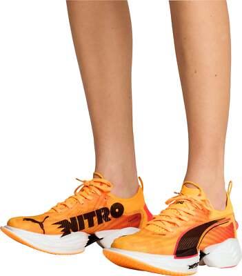 Pre-owned Puma Womens Fast-r Nitro Elite 2 Running Shoes Trainers - Orange