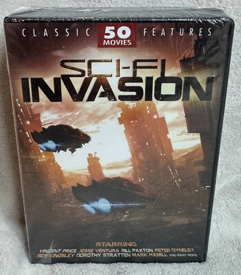Classic Features - Sci-Fi Invasion: 50 Movie Set (2011, DVD, NR, 12 Disc Set)
