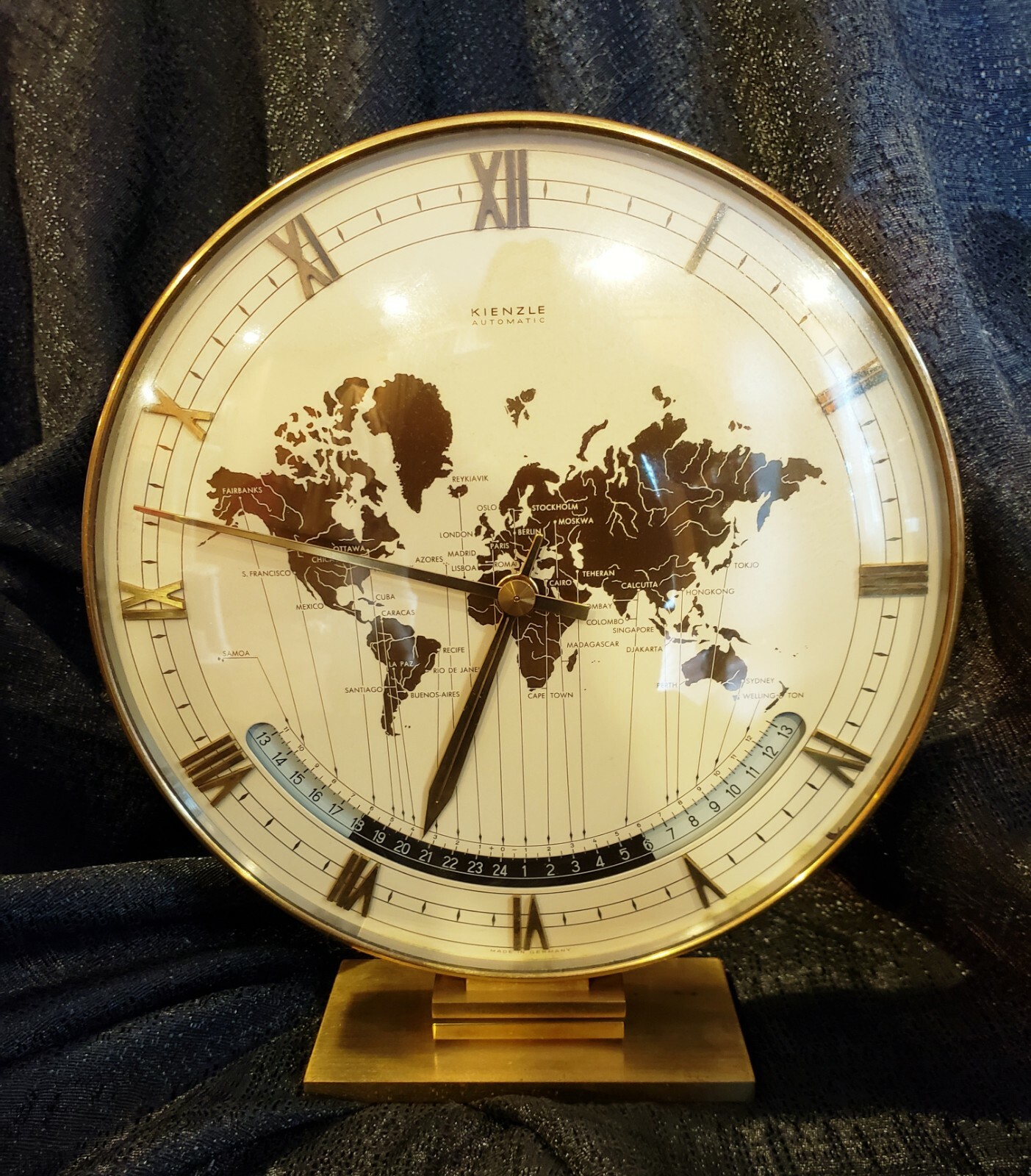 ジャンク】 KIENZLE QUARTZ キンツレ ワールドタイマー ドイツ製 電池