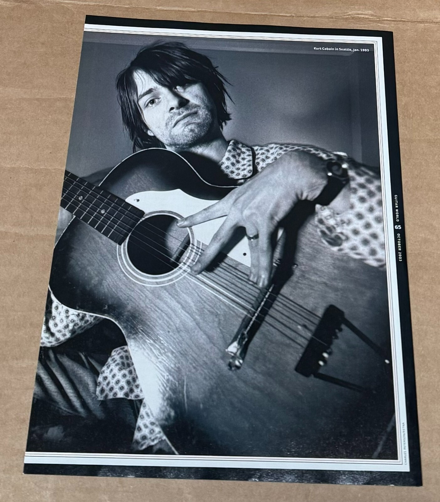 Kurt Cobain of Nirvana in Seattle 1993 - Music Print Ad
