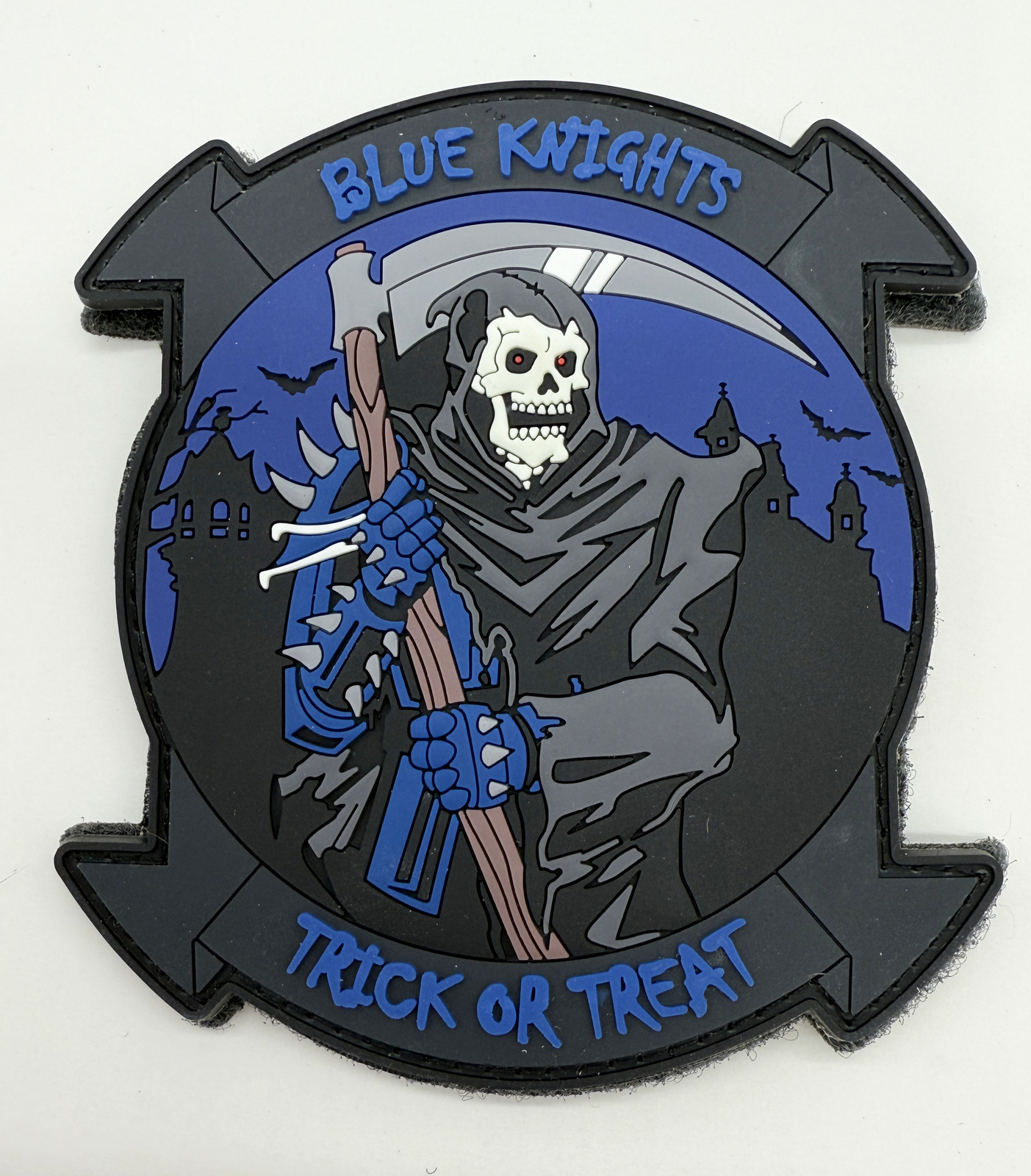 VMM-365 Blue Knights Halloween PVC Patch – Hook and Loop, 4