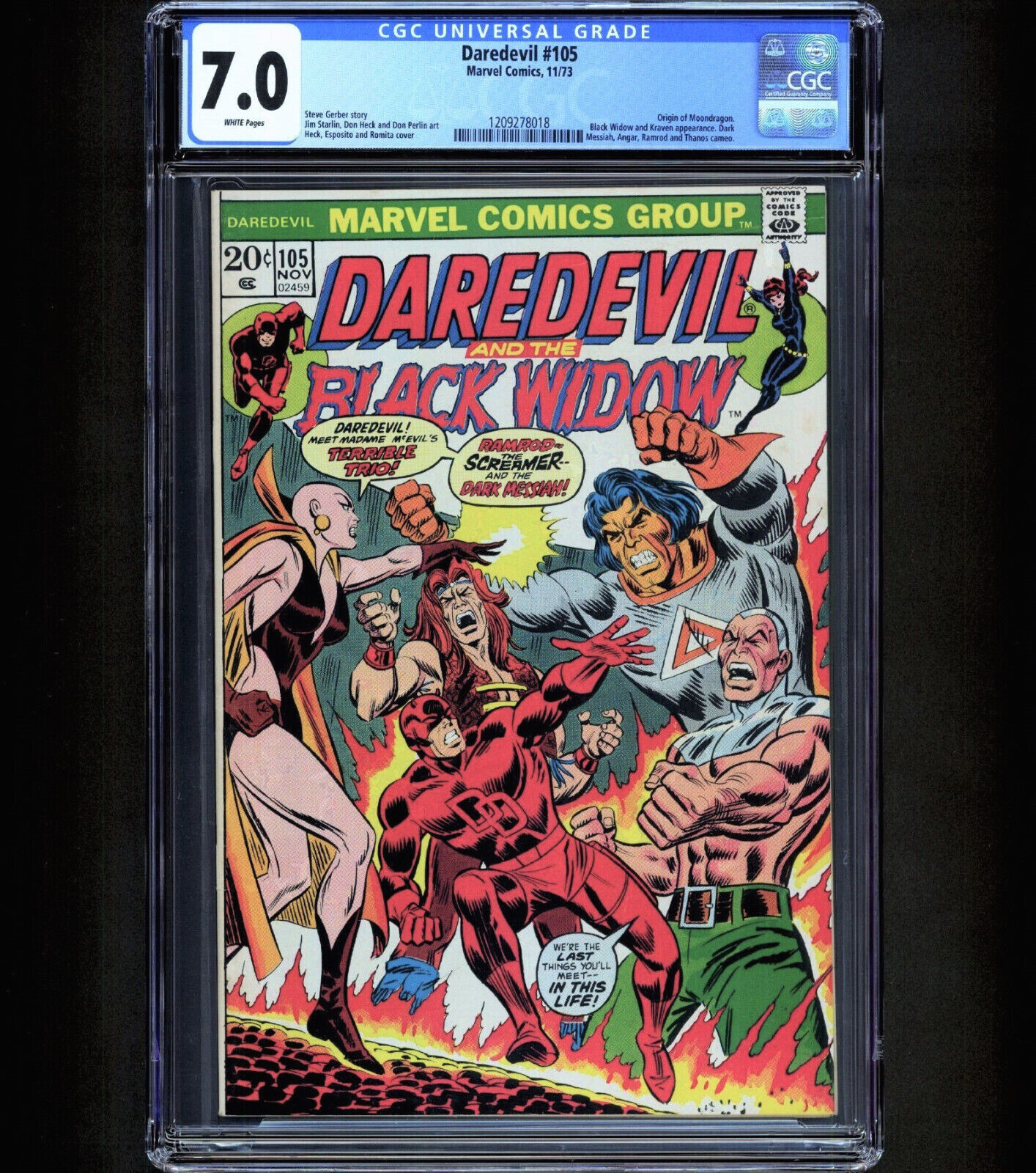 MARVEL - ごん DAREDEVIL #105 CGC 7.0 1st NAMED MOONDRAGON - Iron Man #54