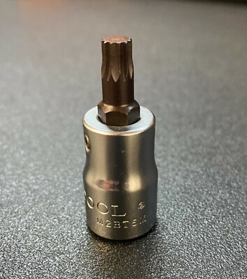 Britool M2BT6M England 3/8'' Drive M6 Spline XZN Screwdriver Bit Socket 