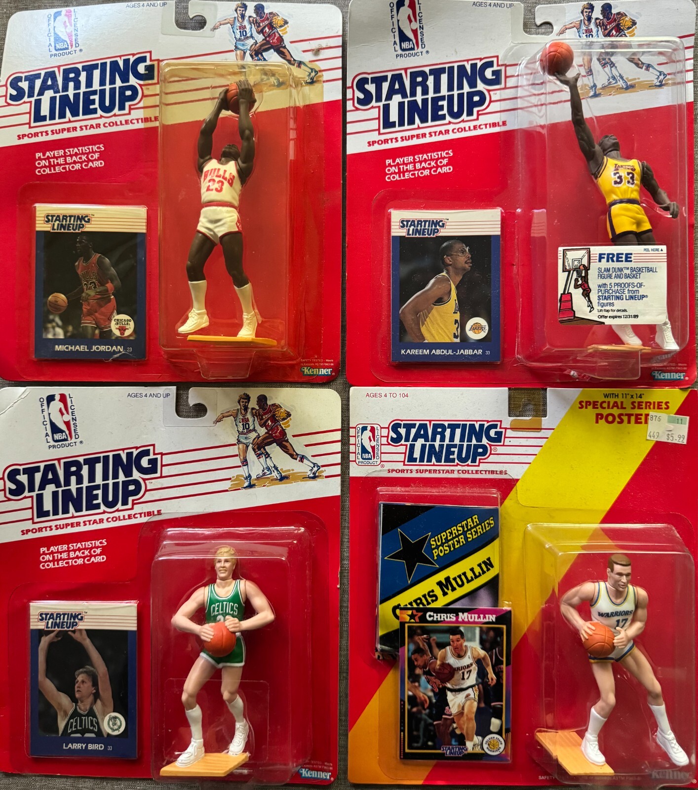 You Pick 1988, 1991-1993, 1995 and 1997 Starting Lineup NBA You Pick 1988, 1991-1993, 1995 and 1997 Starting Lineup NBA