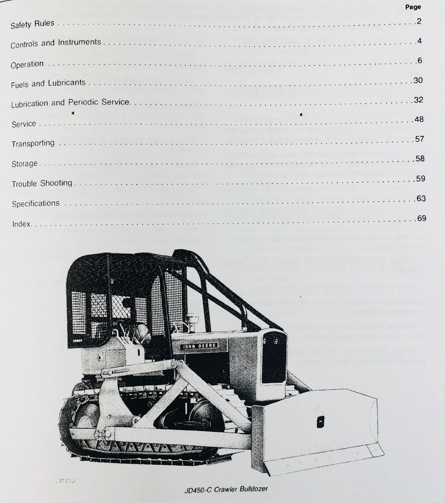 SERVICE MANUAL FOR JOHN DEERE JD 450C CRAWLER DOZER OPERATOR PARTS TEC