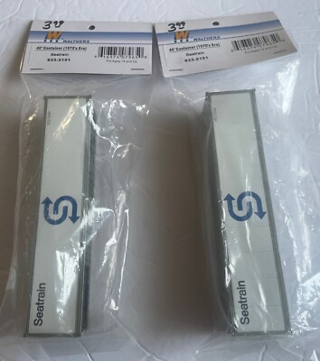 2-Walthers  40 Container 70s Era White Seatrain