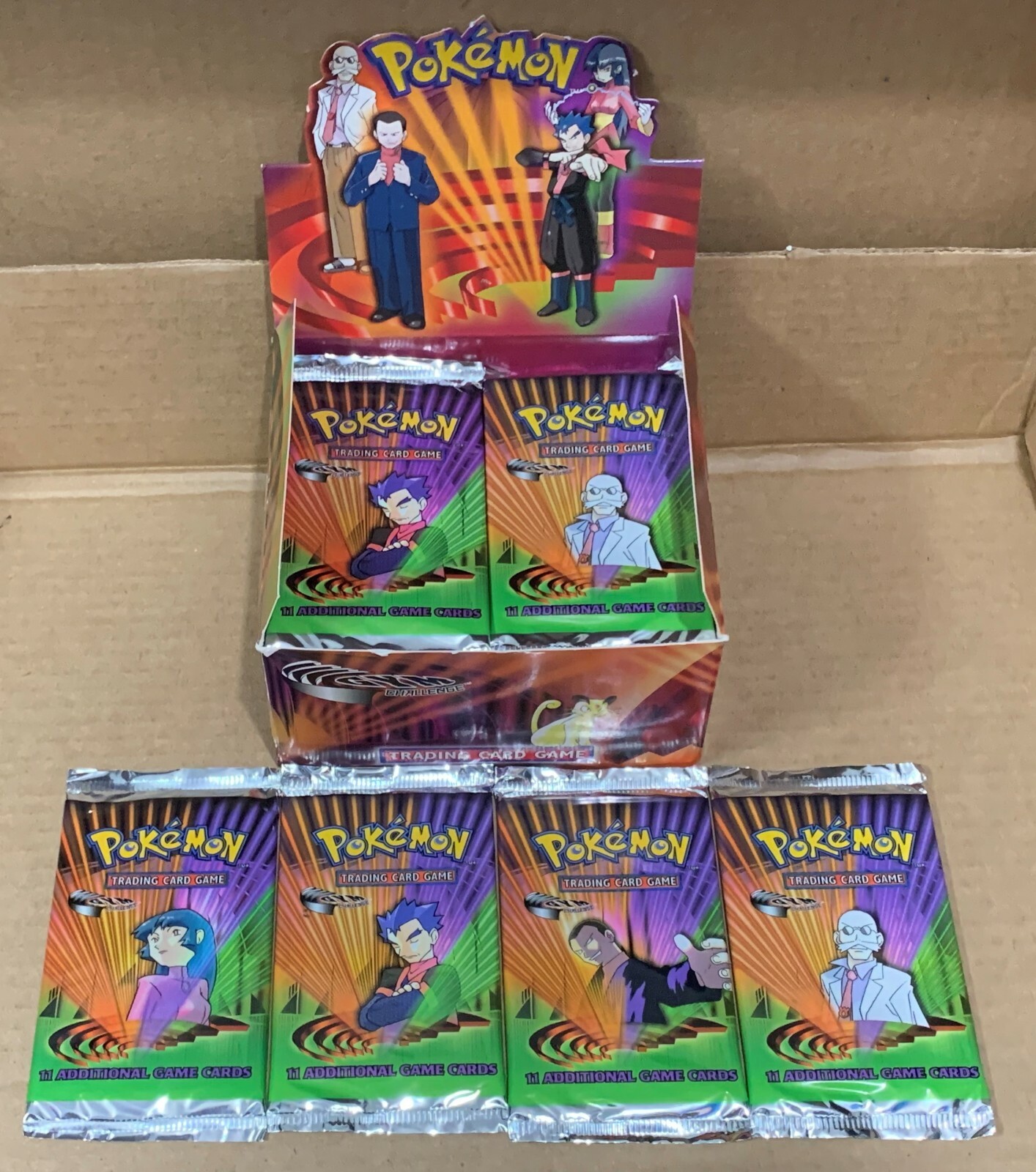 Pokemon Gym Challenge UNWEIGHED Sealed Packs Art Set 4