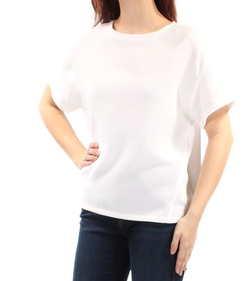 

Женский белый топ ANNE KLEIN с круглым вырезом и короткими рукавами, размер