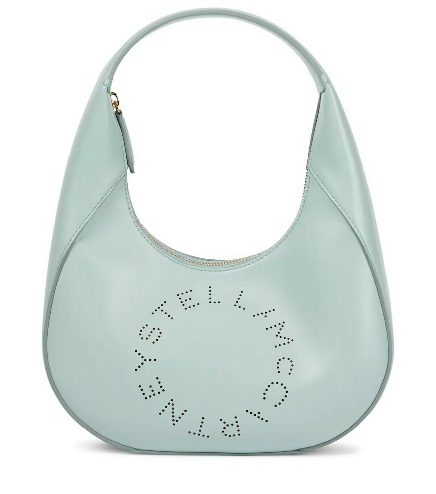 NEW STELLA MCCARTNEY Small Perforated Logo Leather Hobo Bag