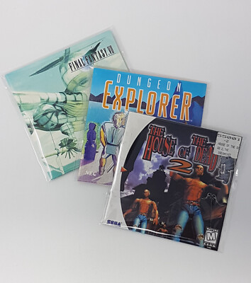 100 PCS PS1 DREAMCAST TGFX-16 MANUAL RESEALABLE PLASTIC BAG SLEEVES