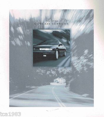 1996 OLDSMOBILE CUTLASS SUPREME Brochure / Catalog / Flyer with Color Chart 1996 OLDSMOBILE CUTLASS SUPREME Brochure / Catalog / Flyer with Color Chart
