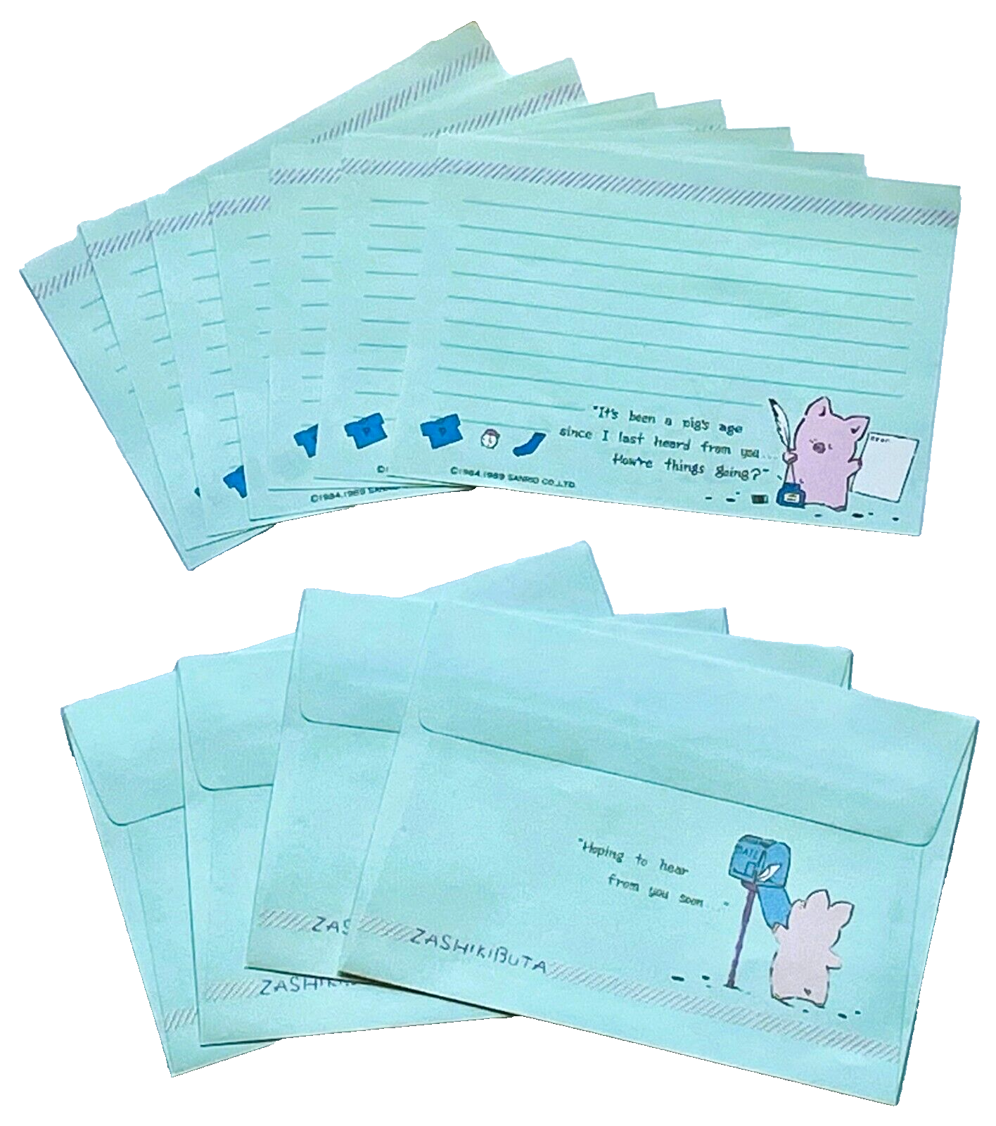 lapislazuliのページになります。 Vintage 1984 1989 Sanrio Zashikibuta Letter Writing Paper