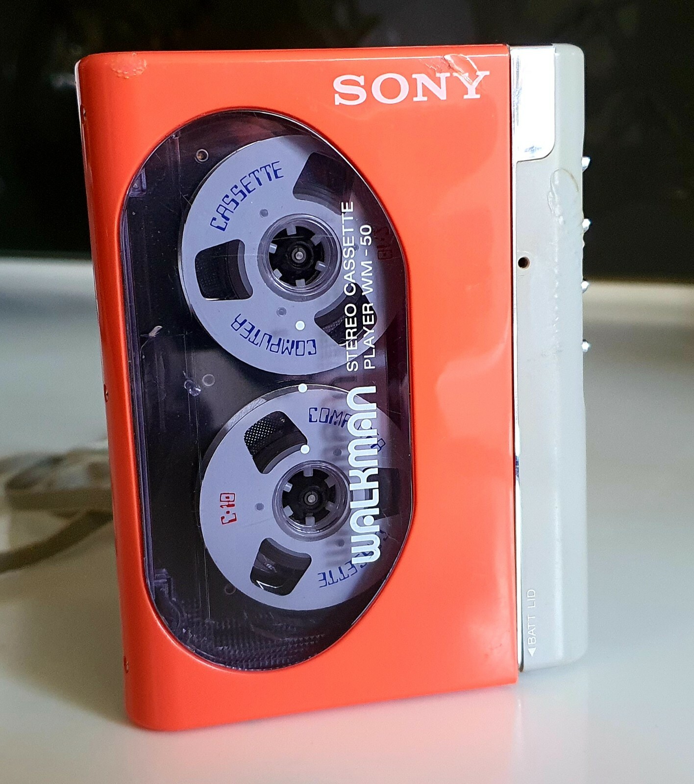 Pink/Red Sony WM-50 Walkman Fully working Collectable model Pink/Red Sony WM-50 Walkman Fully working Collectable model